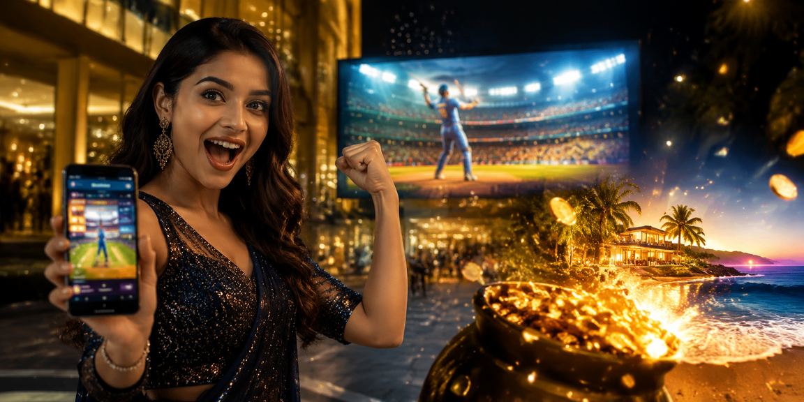 Delhi cricket match betting action with blue and gold highlights